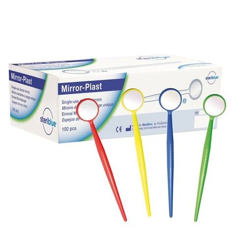 Disposable Dental Mirror - Mixed Colour - (100)